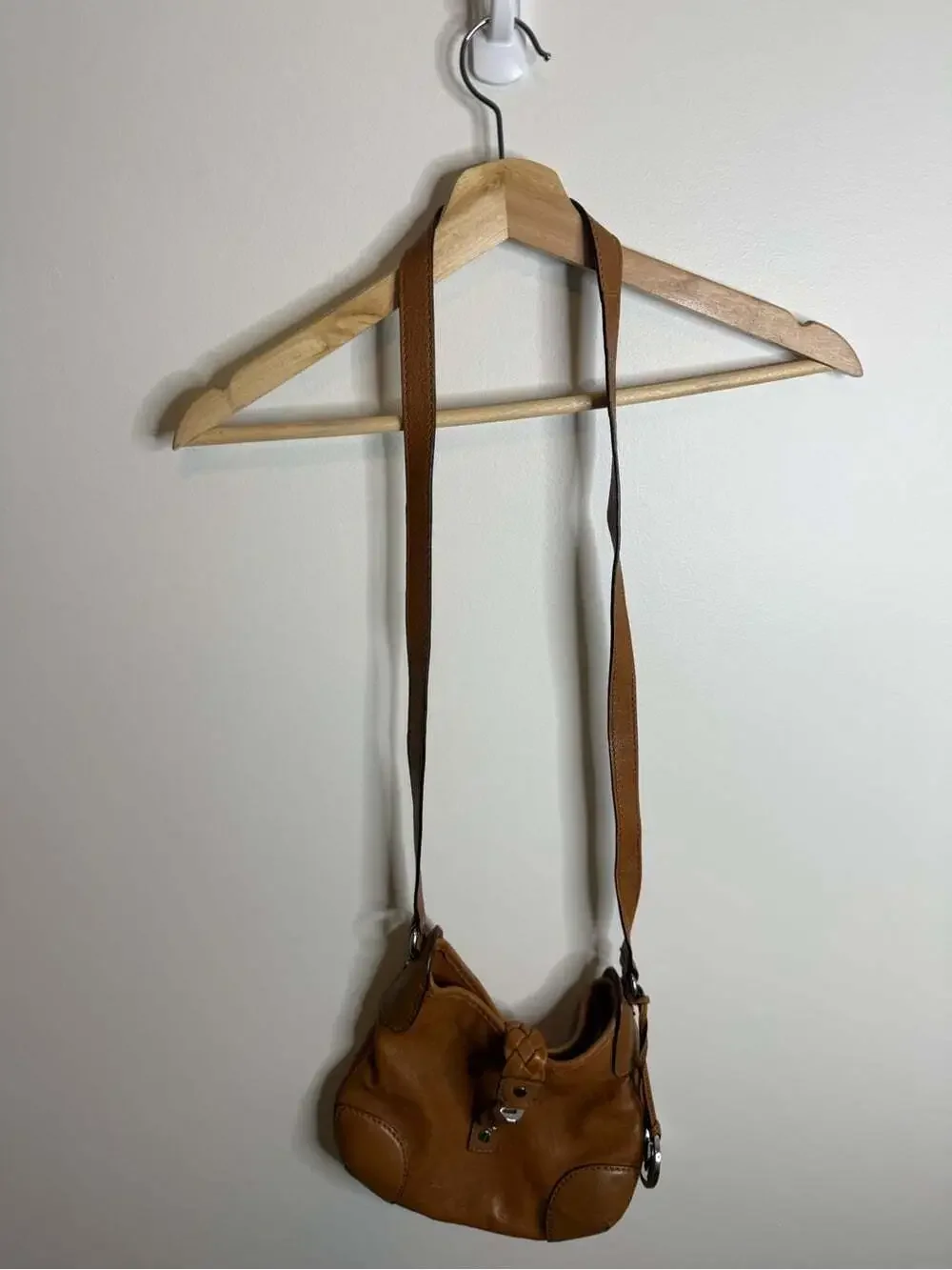 Michael Kors Tan Leather Shoulder Bag crossbody western brown